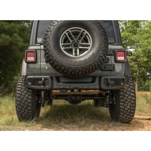 Jeep Wrangler JK Bumper - Rear - Rugged Ridge - Spartacus, Stamped Steel - Satin Black - `07-`18
